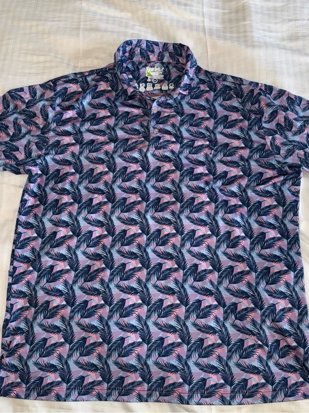 Tailorbryd/Golf Polo/ Flower/Hawaiian/Performance Stretch/ Men Size XXL